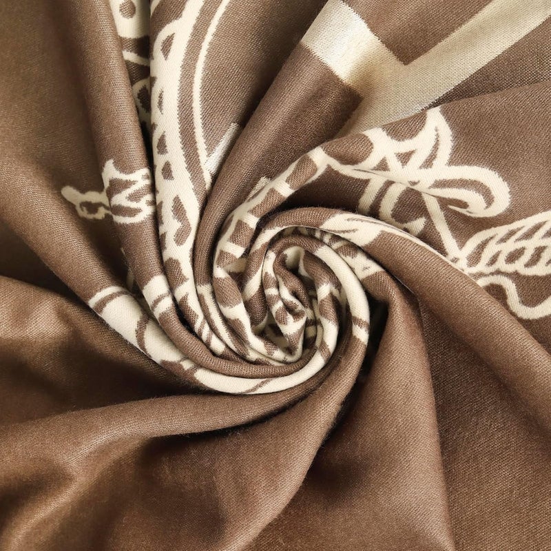 EXTREE Scarfs for Women Pashmina Silky Shawl Wrap for Evening Dressing Blanket Open Front Poncho Cape - Image 3